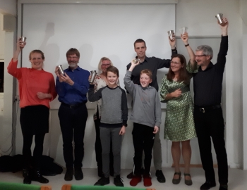 Klubmestre, der var med til fest.